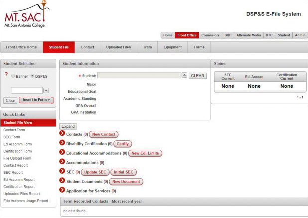 Image of the ACCESS e-file system