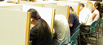 Testing Center Students taking test