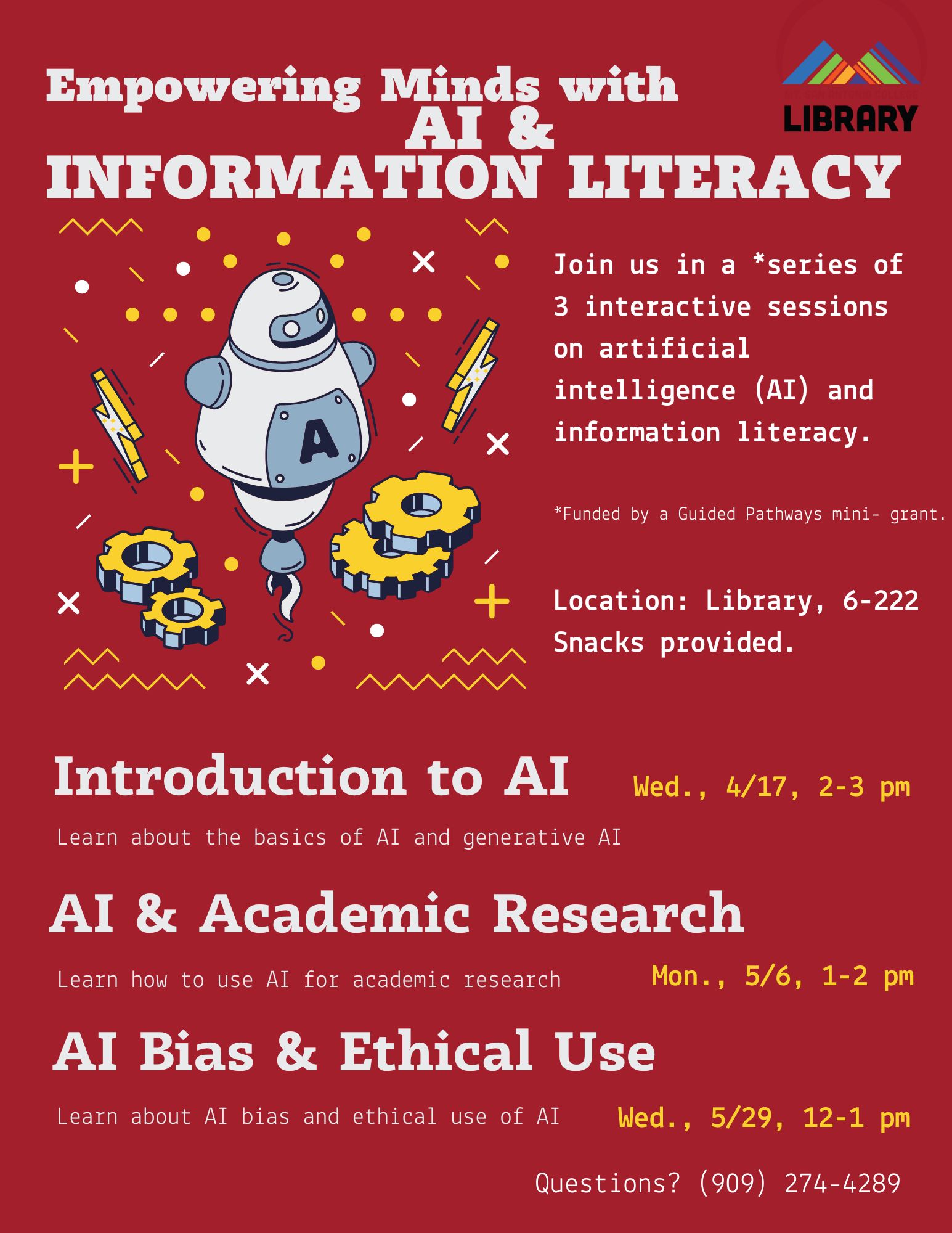 AI and Information Literacy 3-session Series