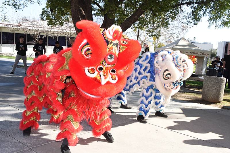 image of a lunar new year celebration and new year's dragons