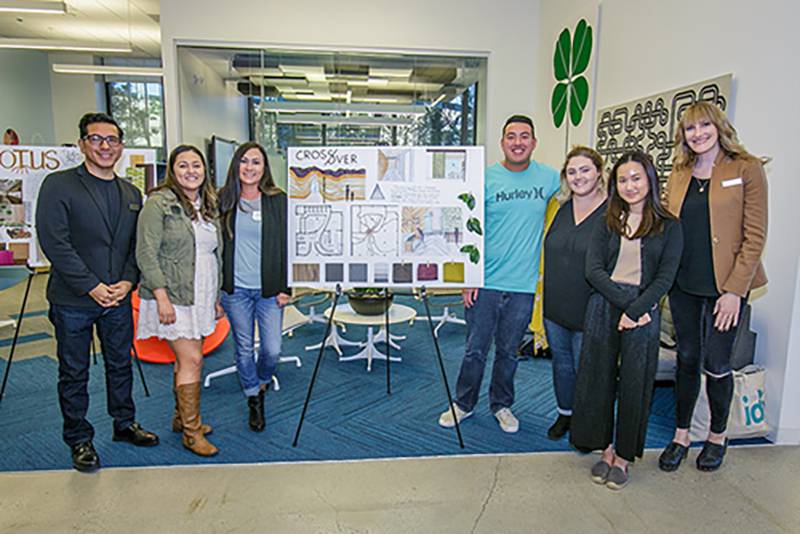 students at interior design competition