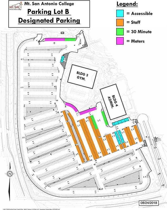 image of parking lot B map