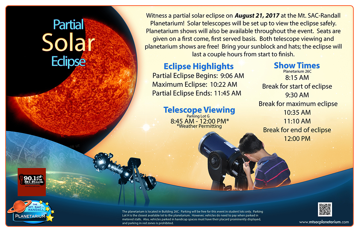 graphic of partial solar eclipse flyer