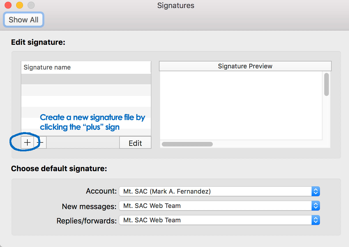 create a signature file