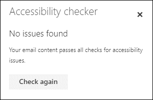 Office 365 Accessibility Checker Results