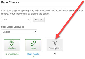 Accessibility Check Within OmniUpdate