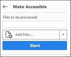 Accessiblity Wizard Start Button