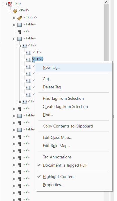 Table Regularity Failed New Tag