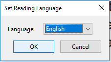 Set Reading Language Menu 