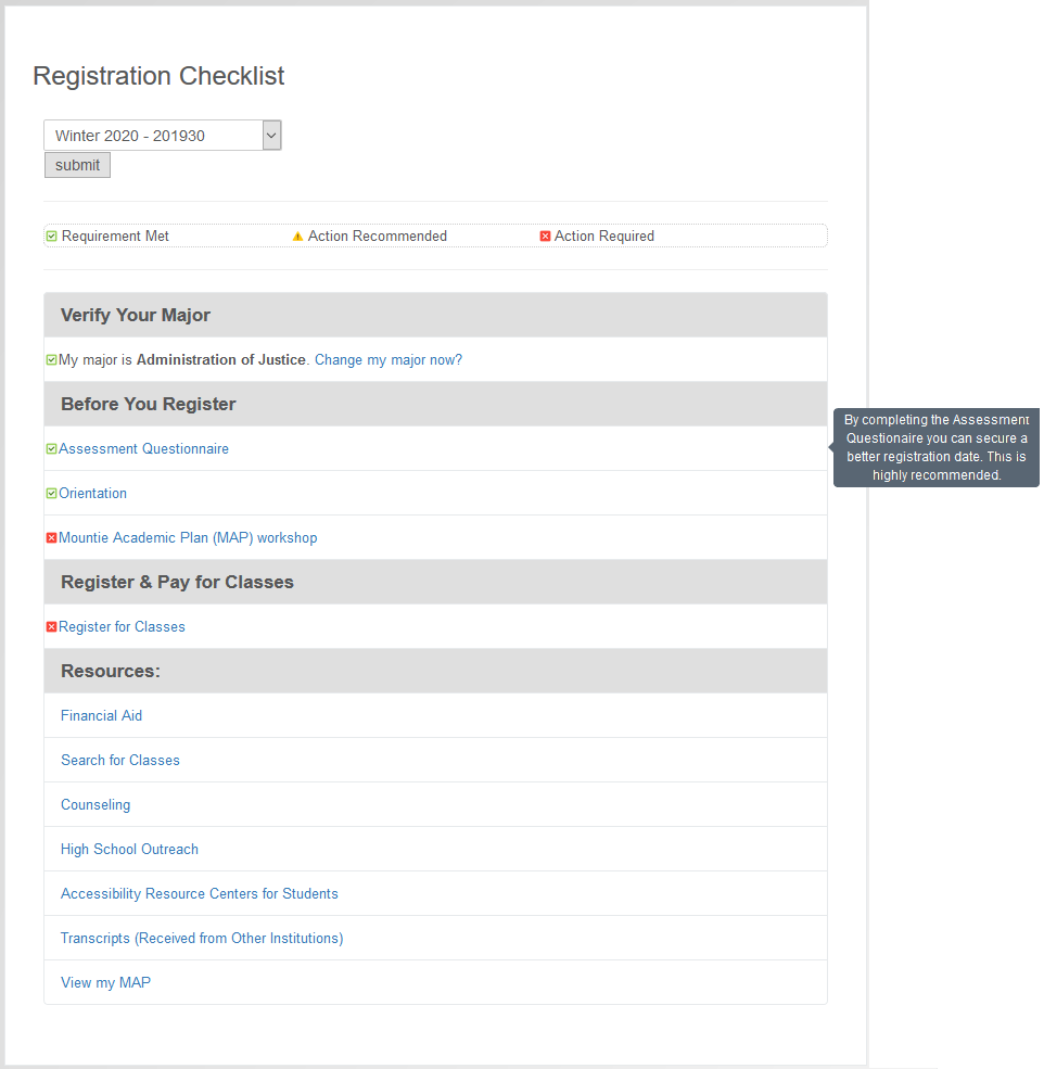 Registration Checklist