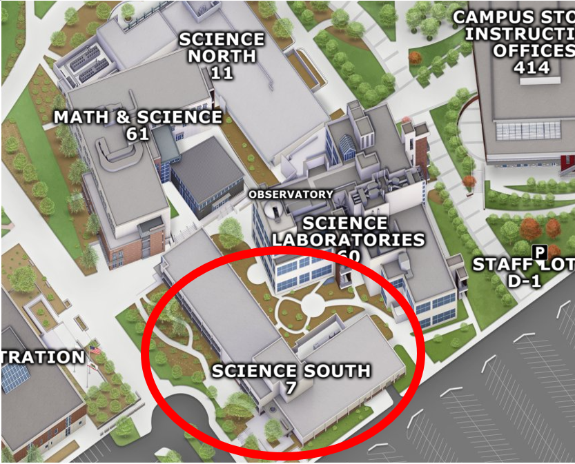 Map of building 7 circled