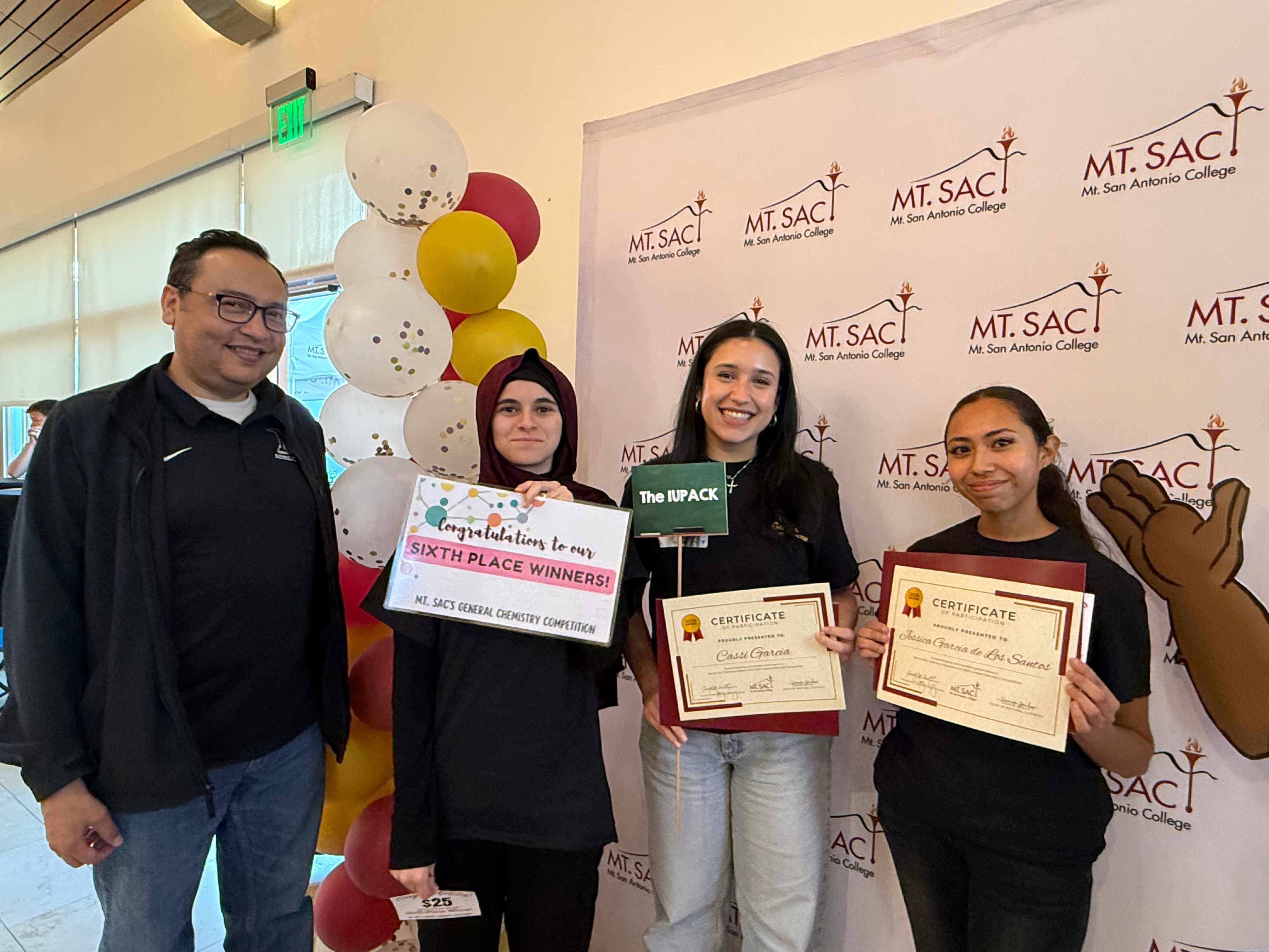 Sixth Place Winners of General Chemistry Competition