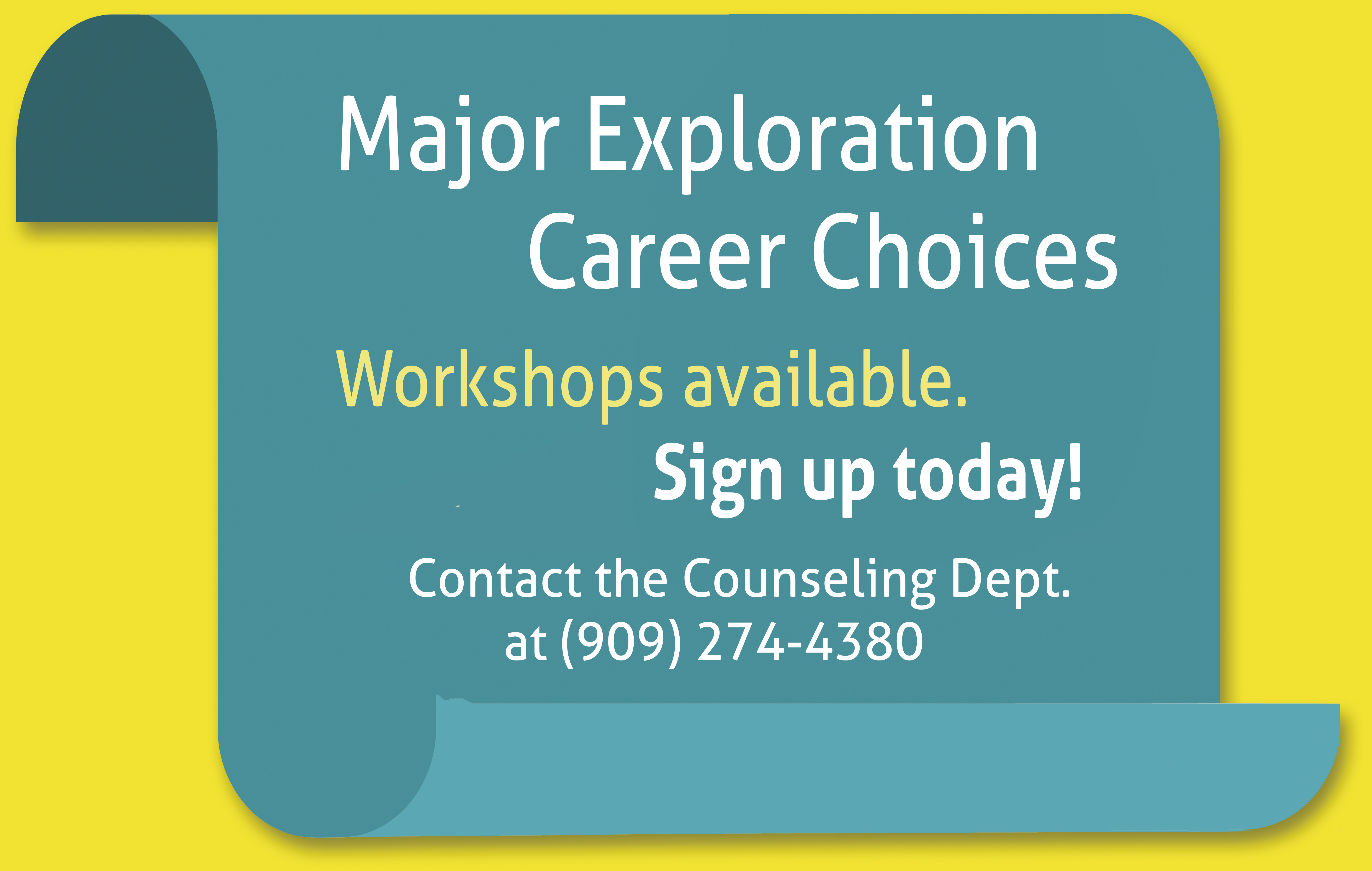 Major Exploration Career Choice Workshops