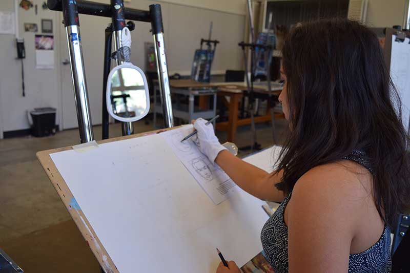 person drawing