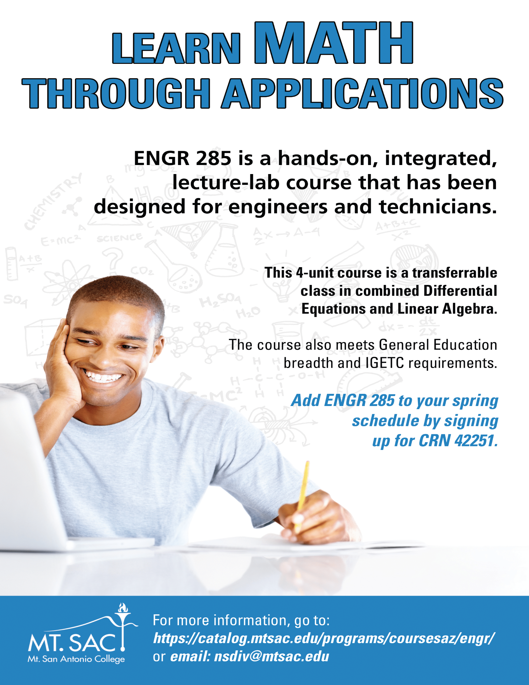 ENGR285 Course Advertisement for Spring 2022