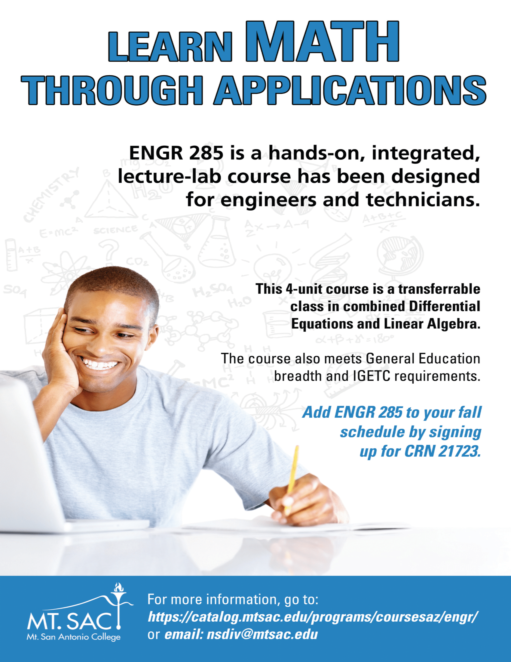 ENGR285 Course Advertisement for Fall 2021