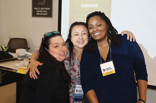 Ana Silvia with students at workshop