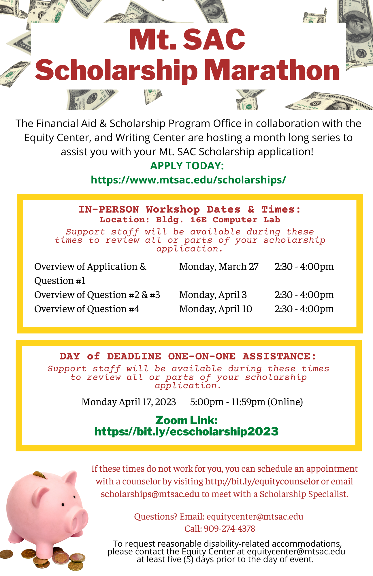 Scholarship Marathon Flyer
