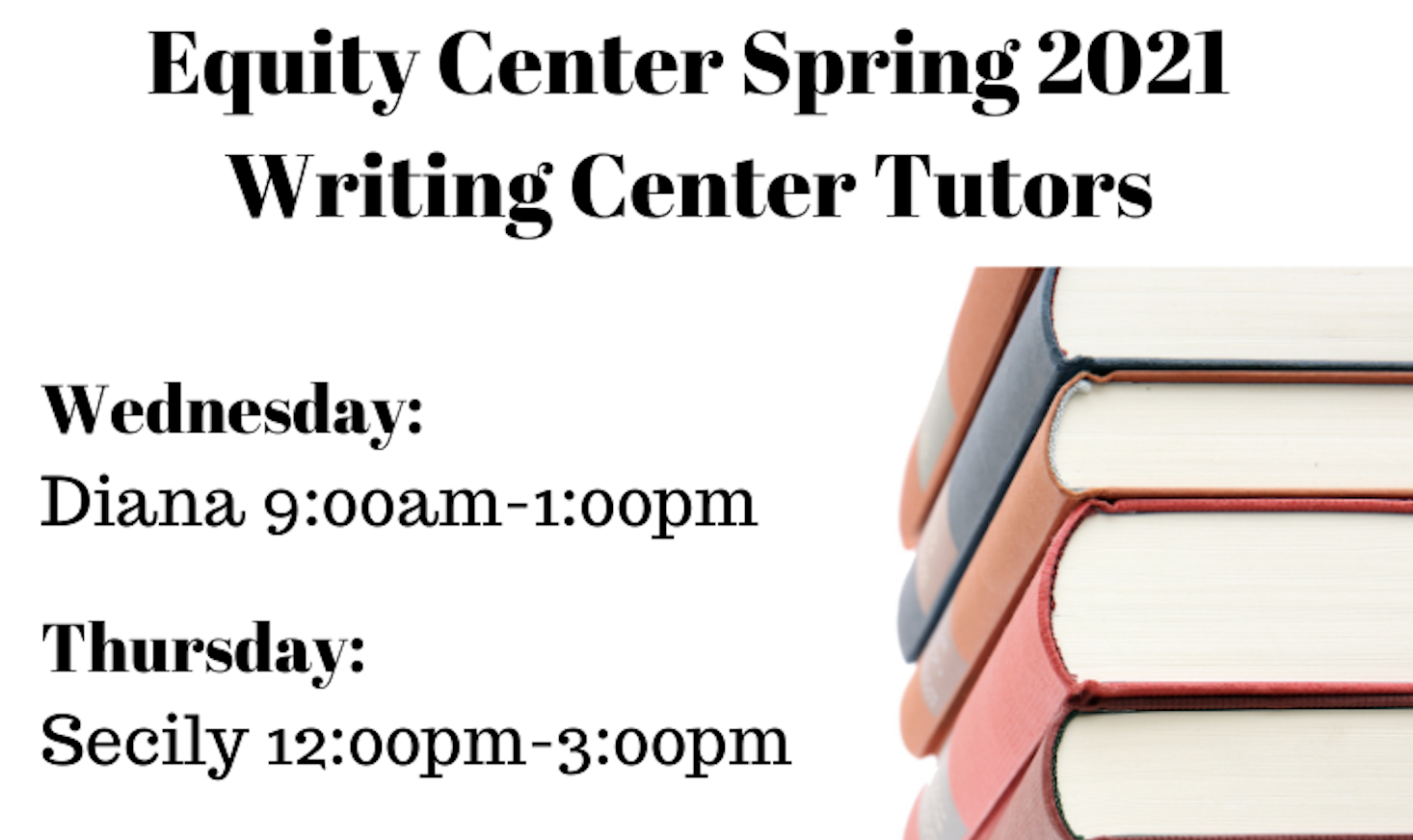 EC Writing Tutor Schedule