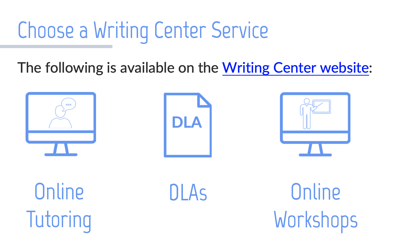 Step 3 How to make an appointment with the Writing Center