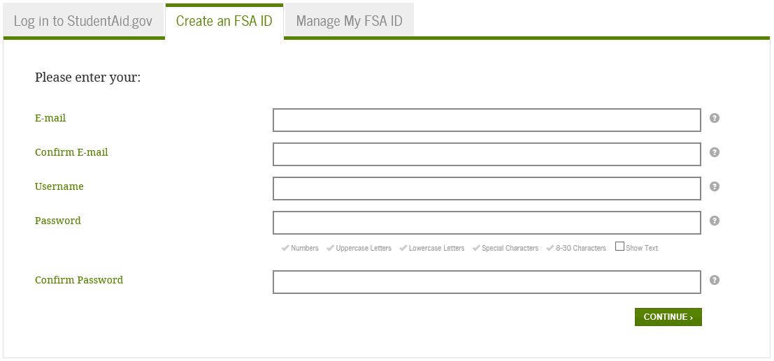 Create an FSA ID