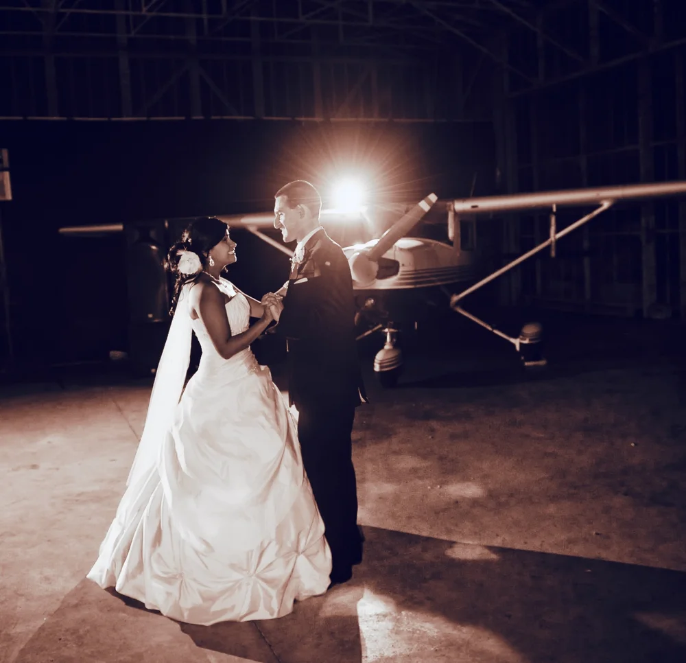The Gordons’ first dance at the Mt. SAC hangar