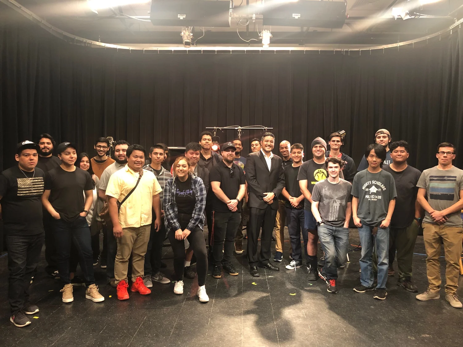 Augie in a group photo with his peers