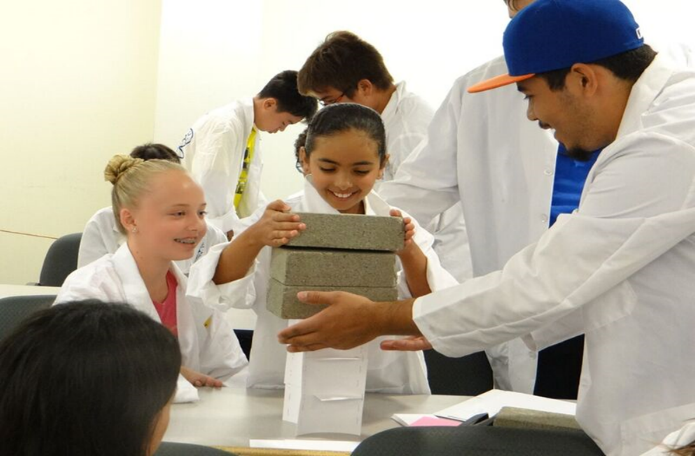 Kids doing science