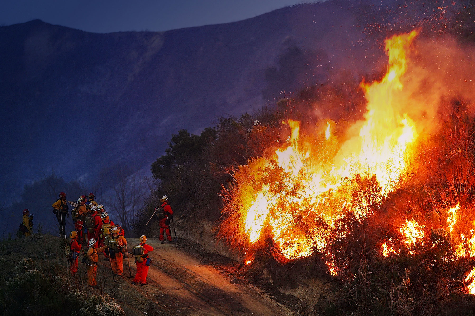 stock photo of firefighters