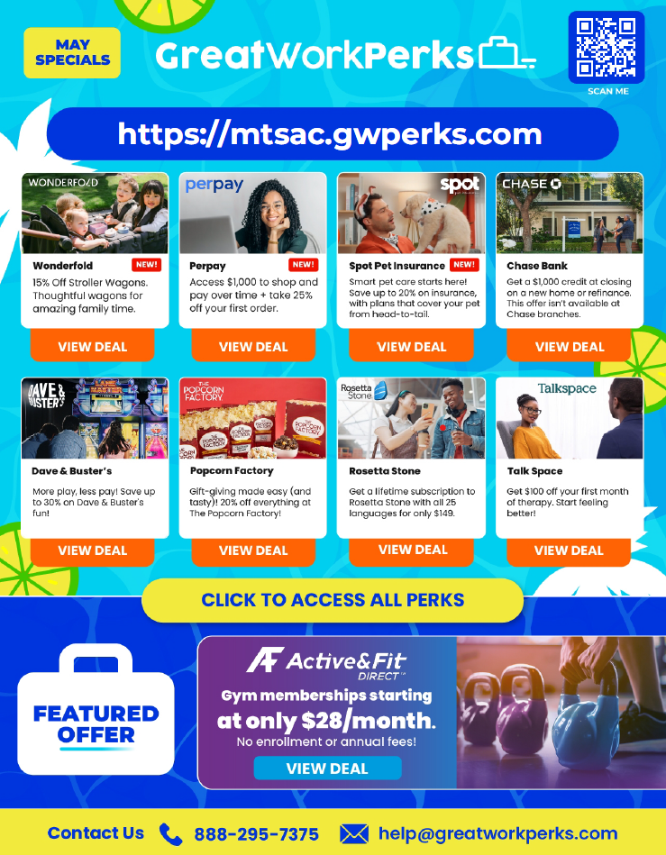 May Discounts for Employees
