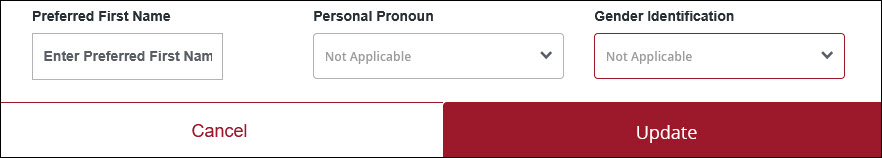 Preferred First Name Entry