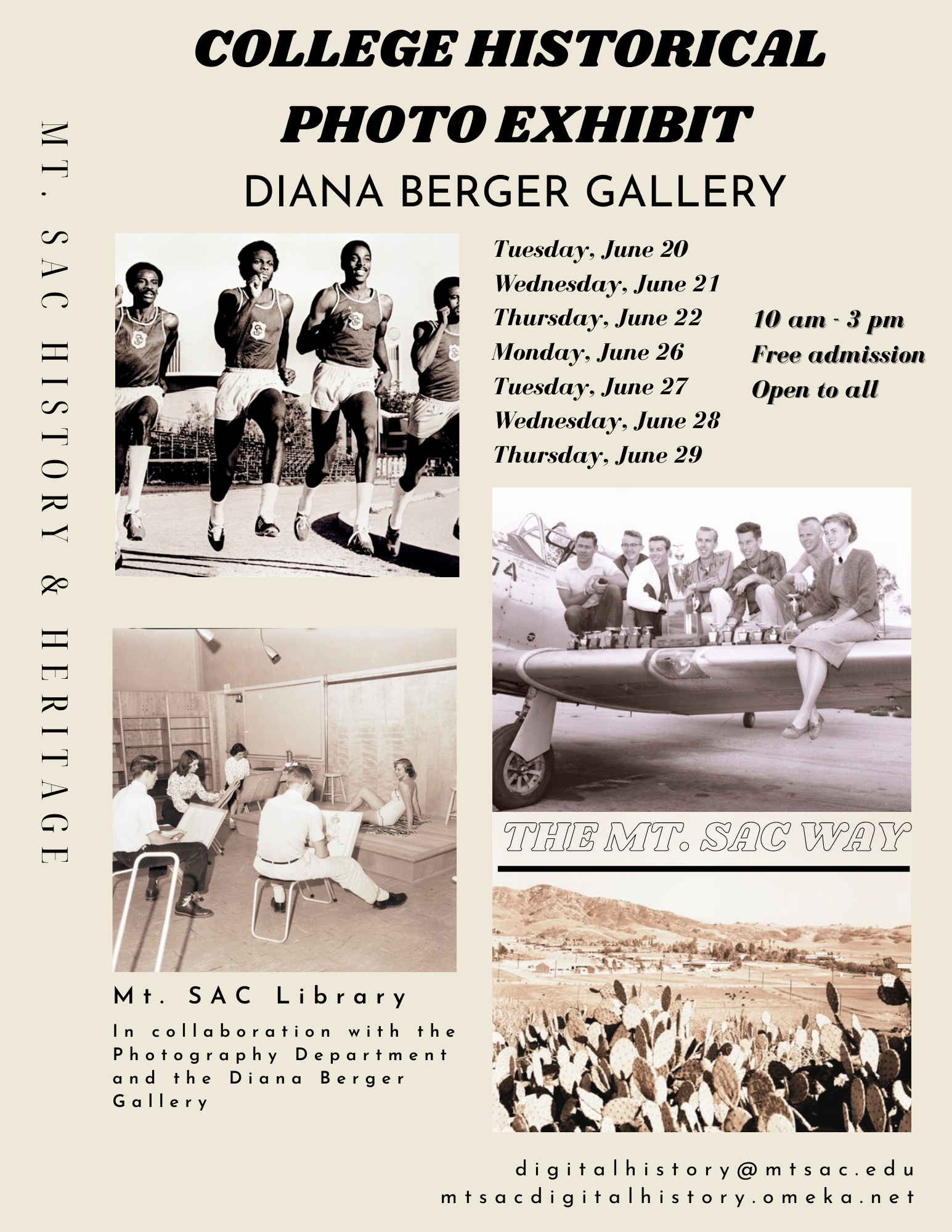 College historical photo art gallery exhibit