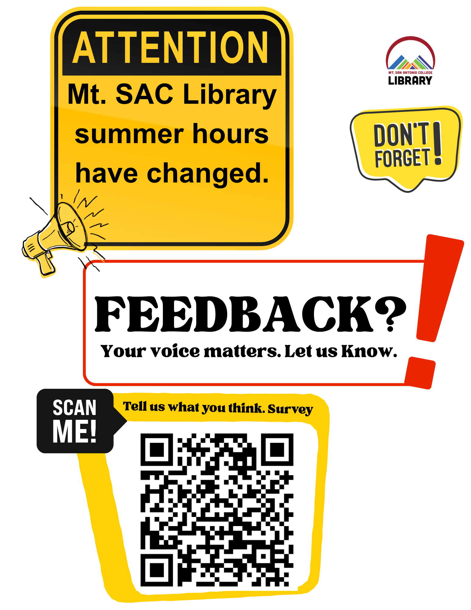 Share your feedback on library hour change