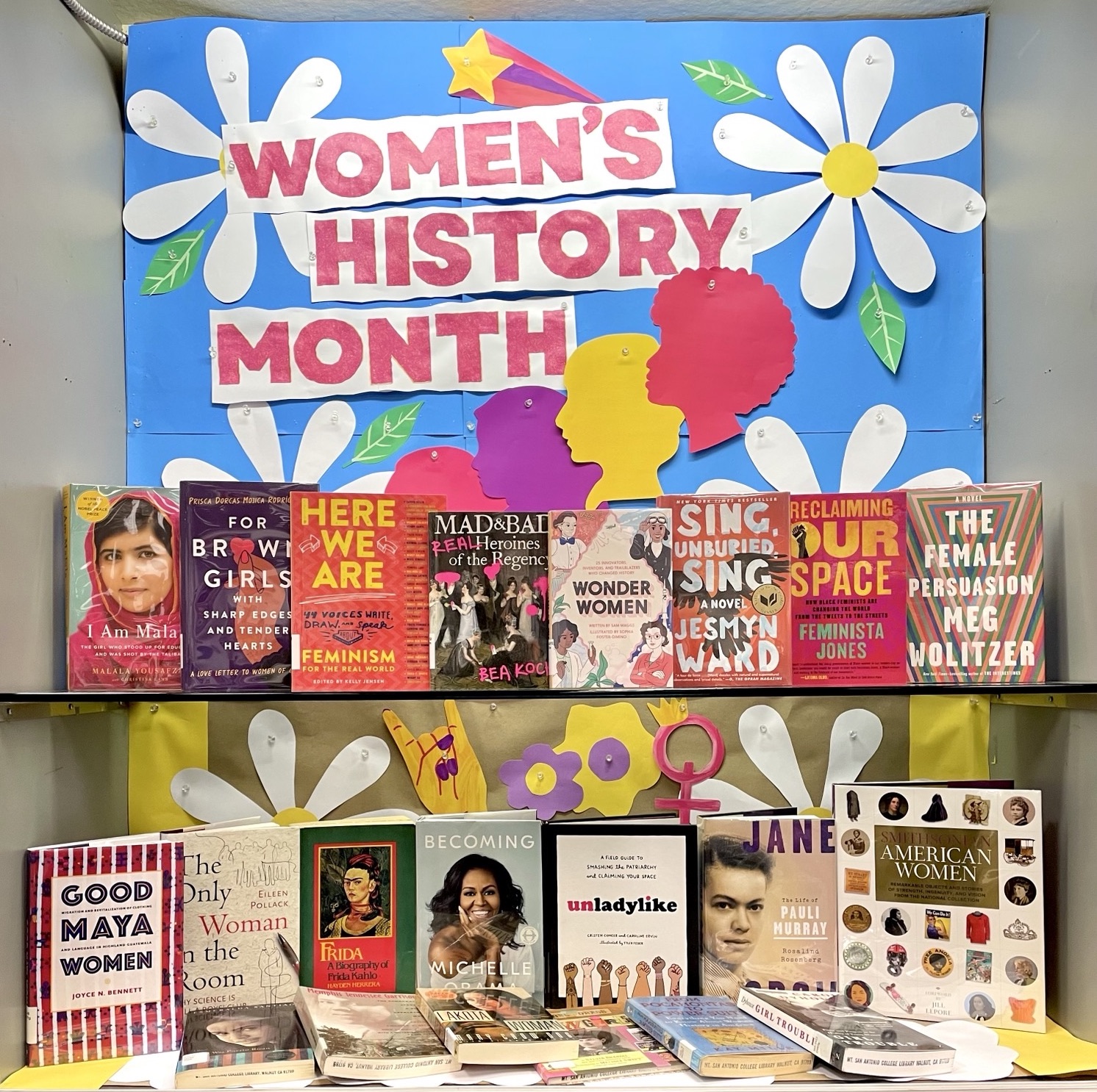 March Women's History Month Library Book Display
