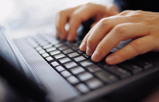 hands on keyboard