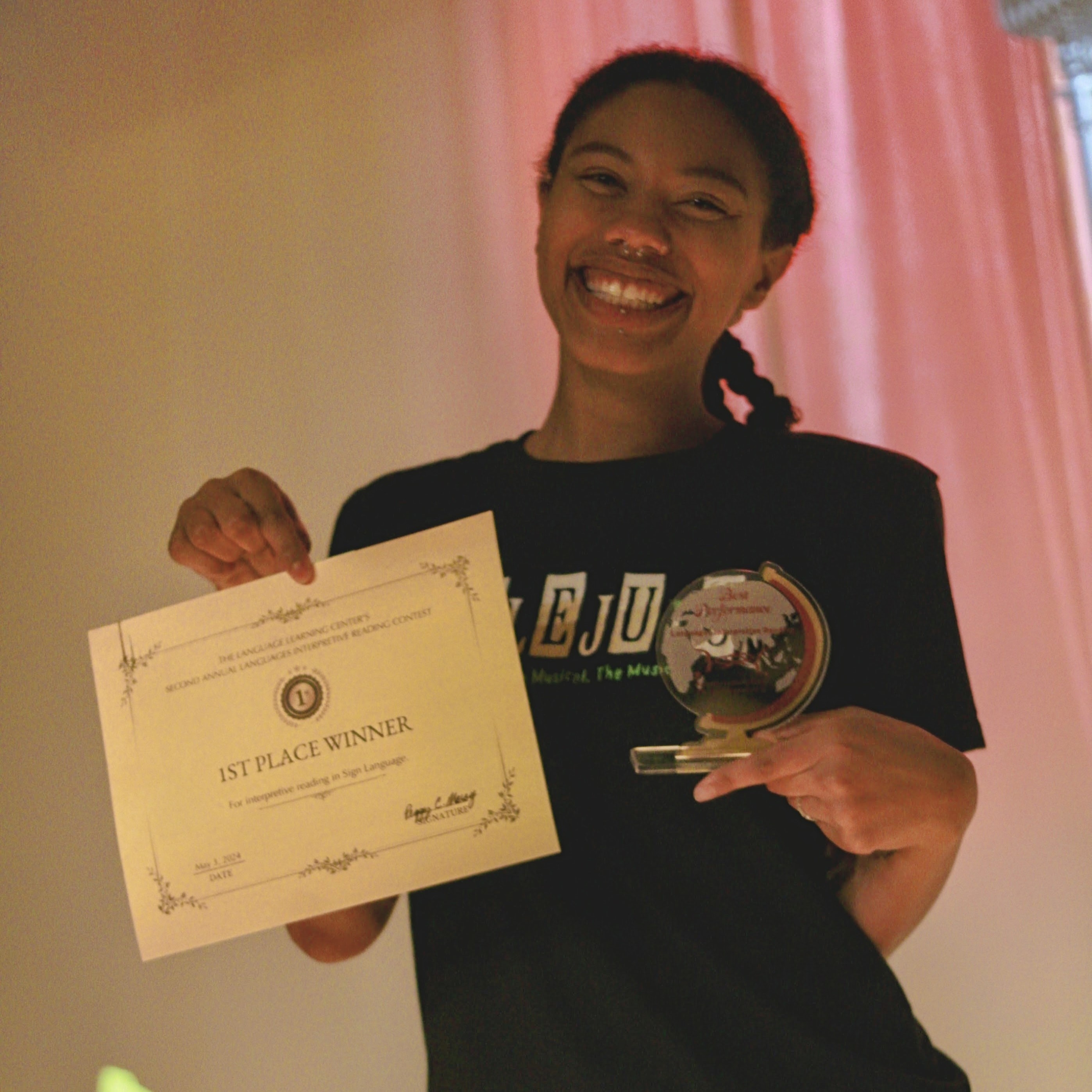 ASL First Place Shaila Jacocks ASL First Place Shaila Jacocks