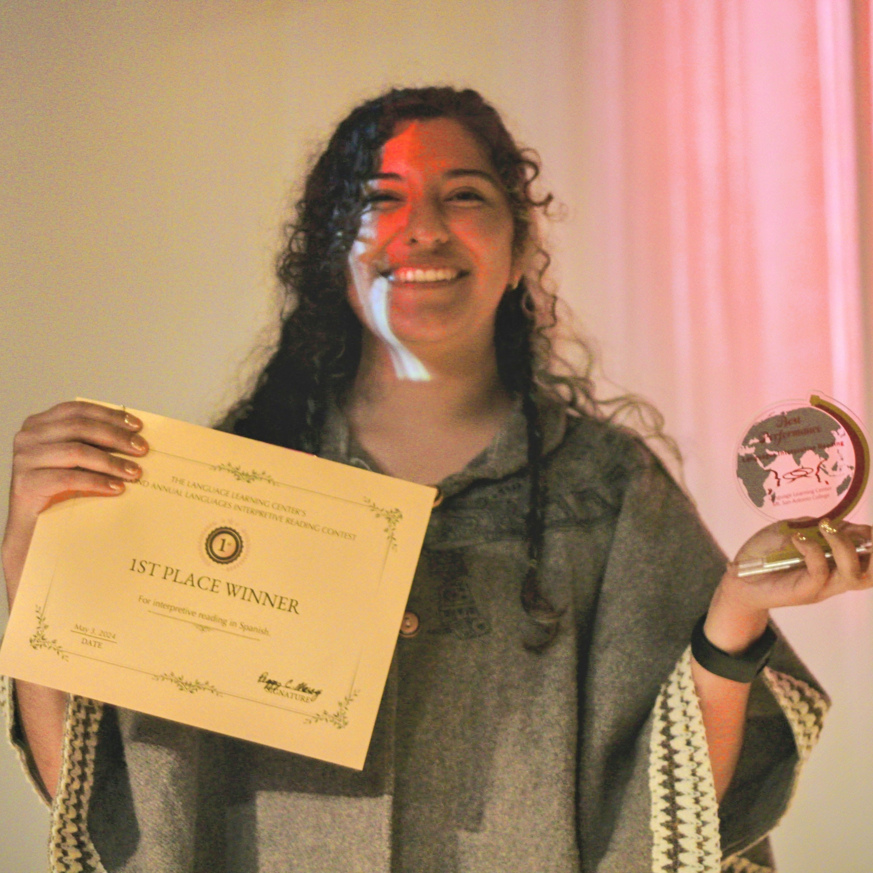 Spanish First Place Vivianne Alquicira