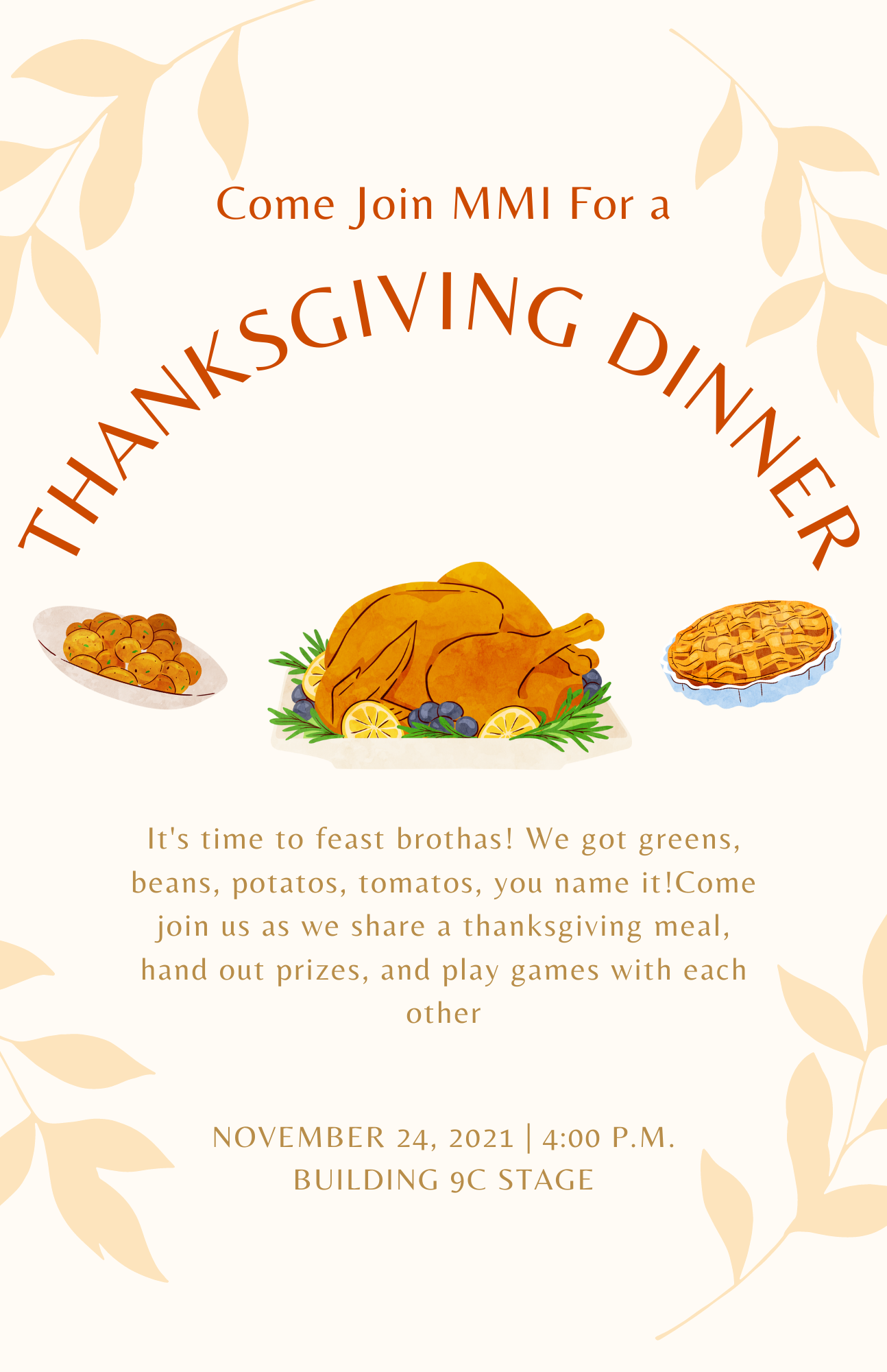 Thanksgiving flyer.
