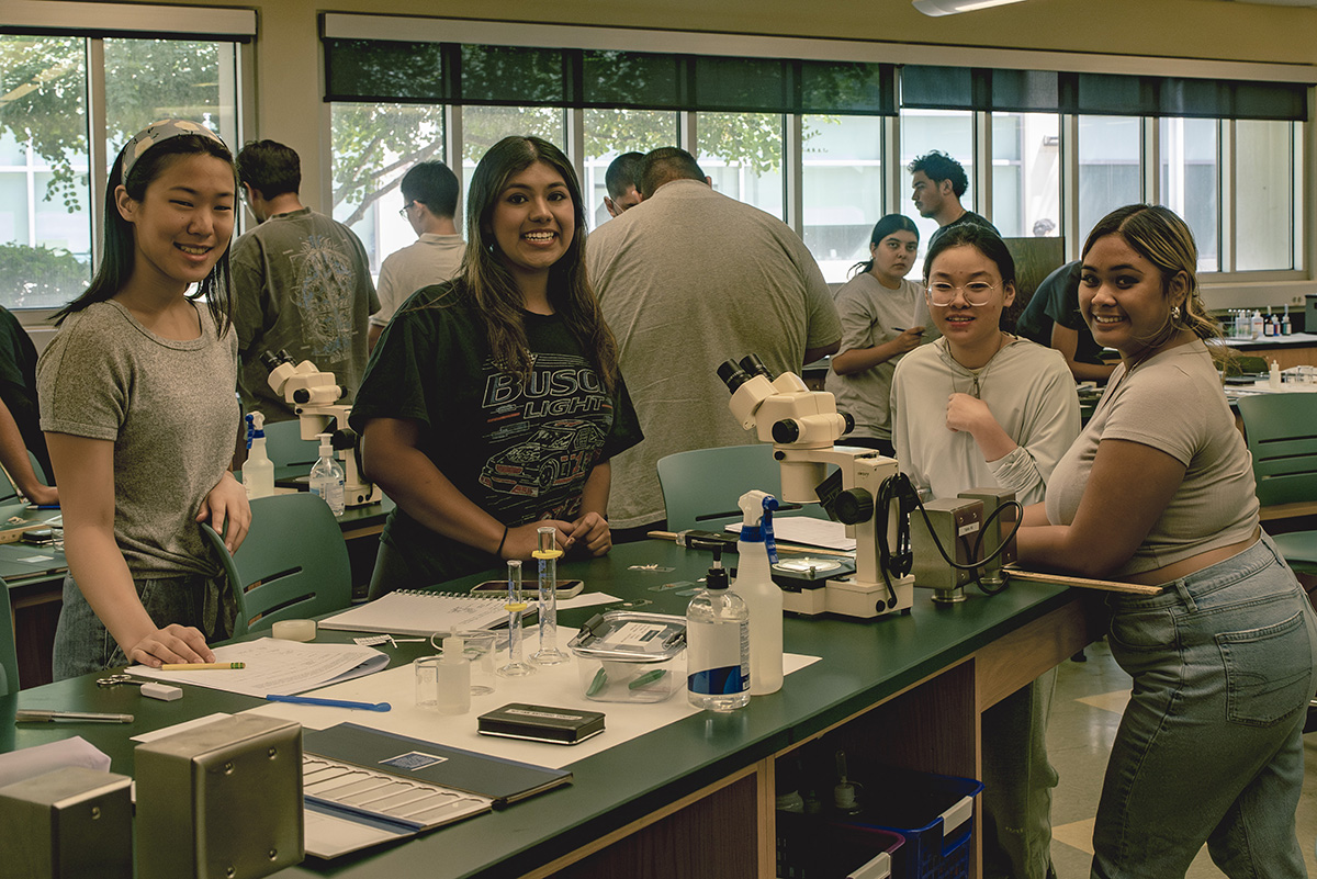 A group of students in class during the Fall Semester.