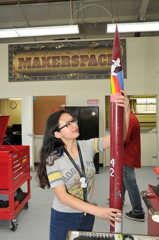 picture of a makerspace rocket project