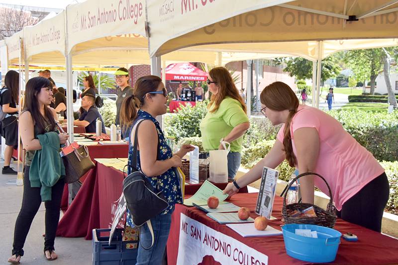 picture of booths at a Mountie Fresh event in April 2018