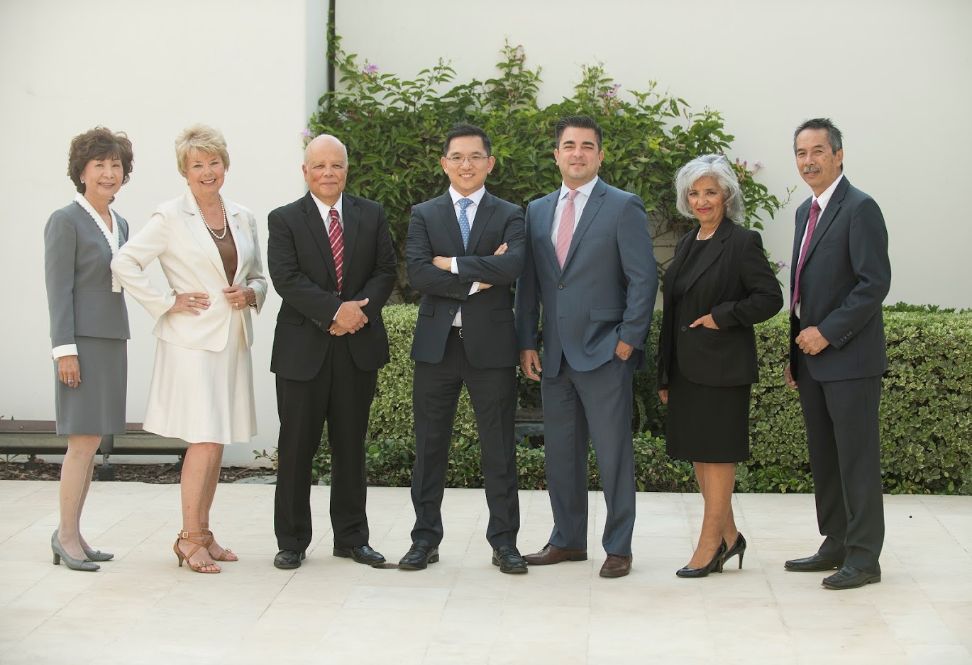 Board of Trustees members outside Founders Hall