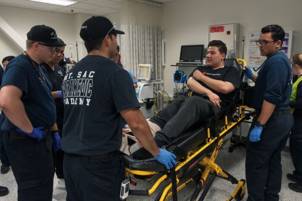 Students Practicing Mass Casualty Incident Drill