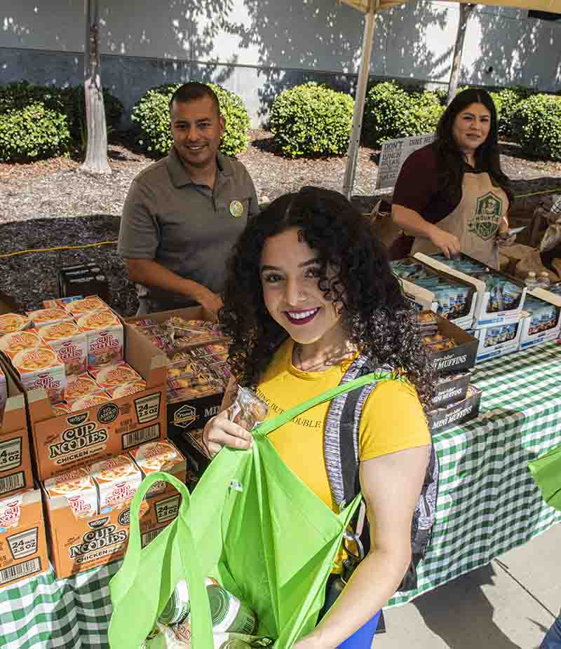 Student at Food Pantry