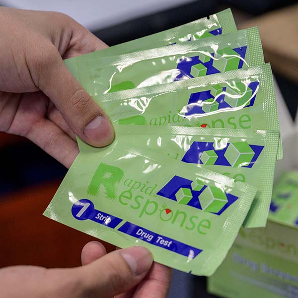 Drug testing kits.