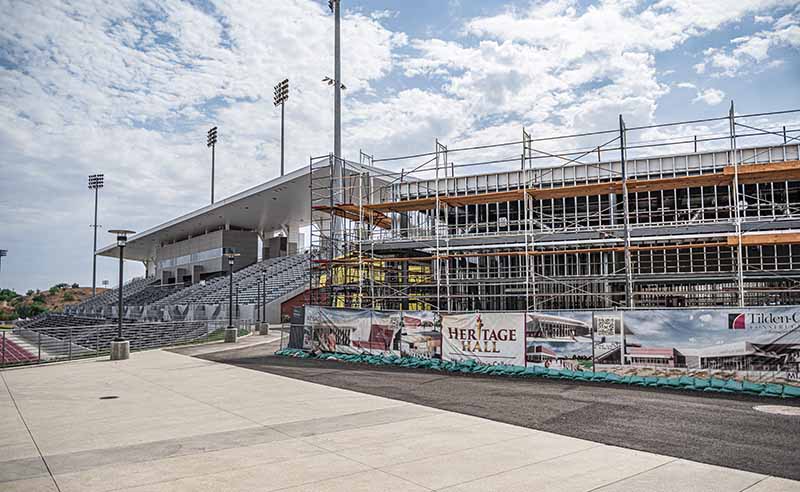 Heritage Hall construction next to the Stadium