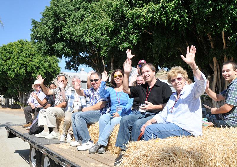 hay ride on Alumni Day