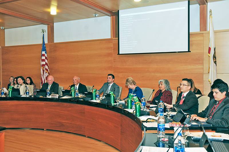 image of trustees at a board meeting