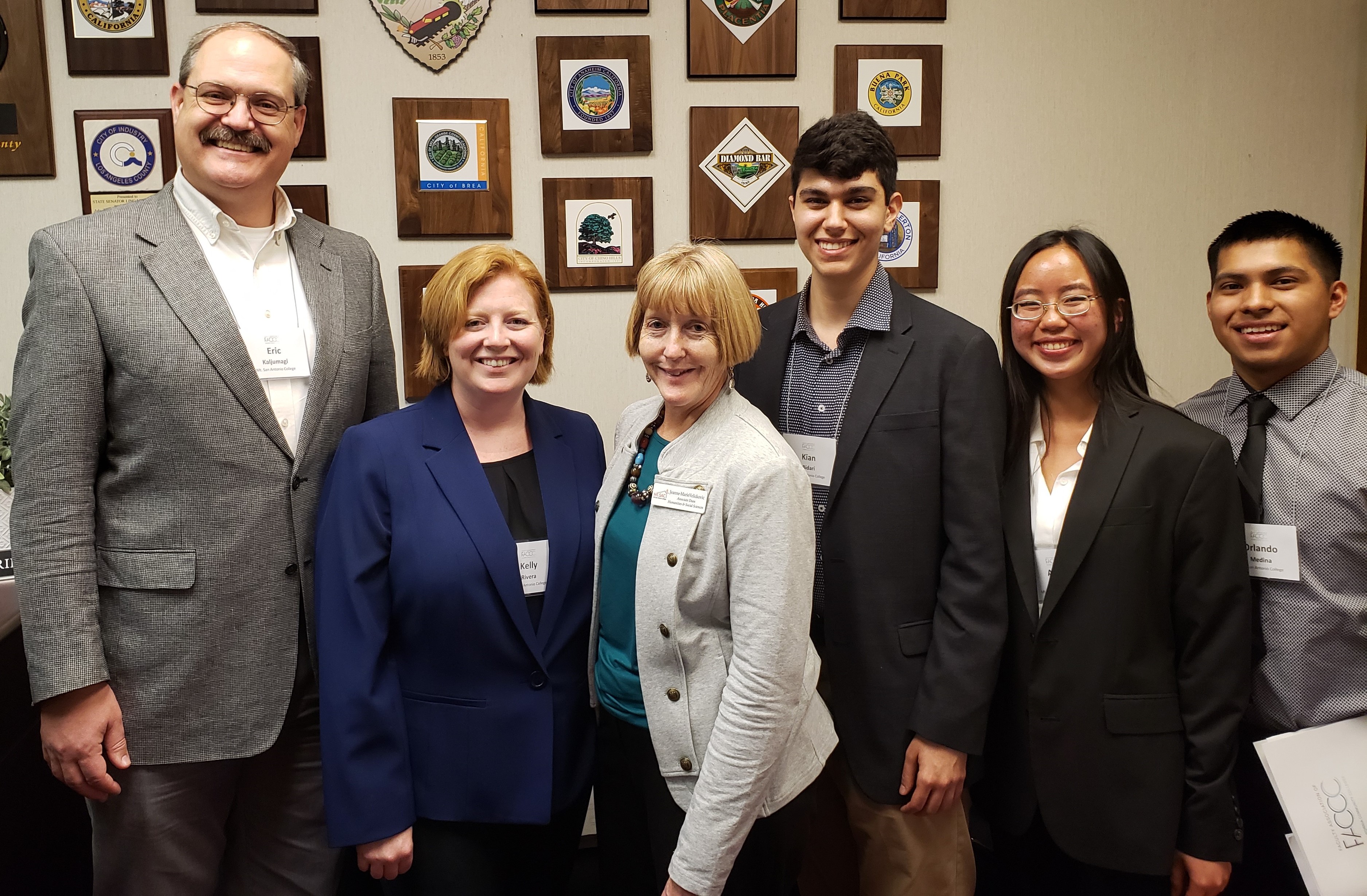 Faculty and students in capitol office