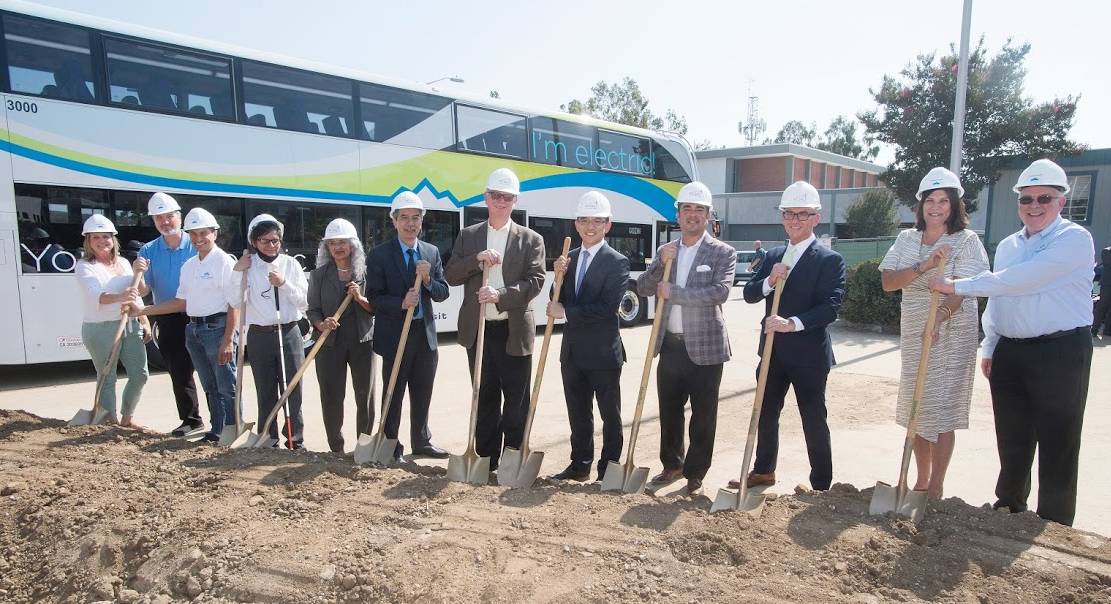 Mt SAC Board, Foothill Transit Board with shovels